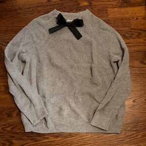 J.Crew Sweater with Black Bow Accent